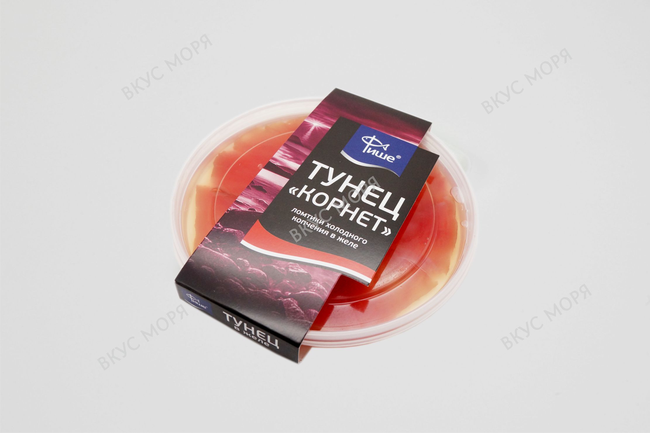 Тунец "Корнет" ломтики холодного копчения в желе, 150 г